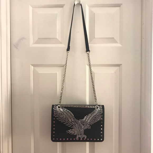 topshop black studded bag